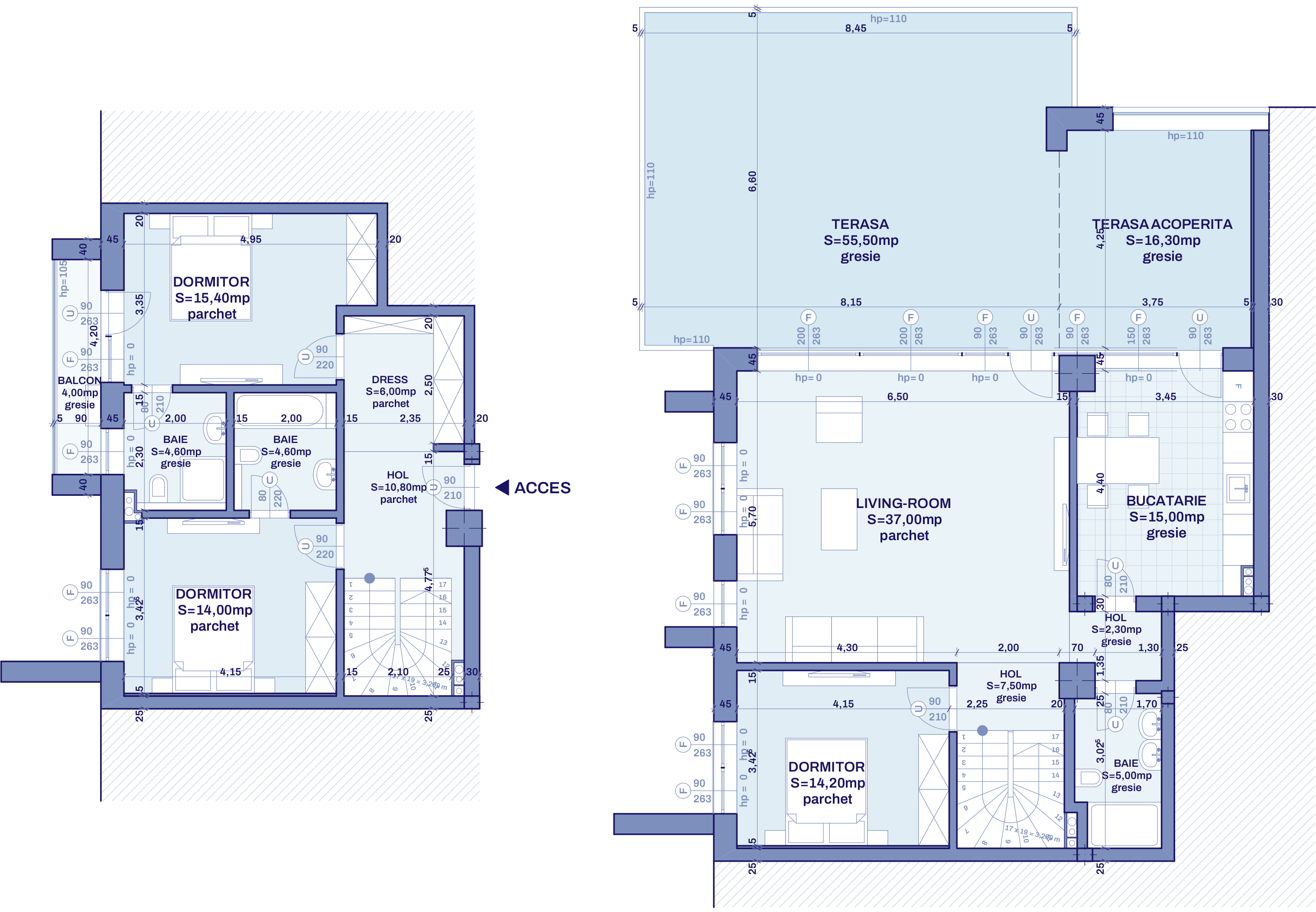 Plan apartament A93 - Penthouse, Bravy Apartments